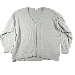 Wilfred Free Womens S Light Blue Textured V-Neck Cardigan Sweater Cozy‎ Knitwear